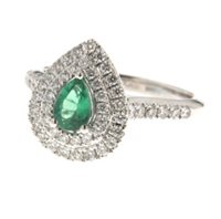 Anello Crivelli Donna in Oro bianco Smeraldo 0.67 Ct 92744052 - 92744052